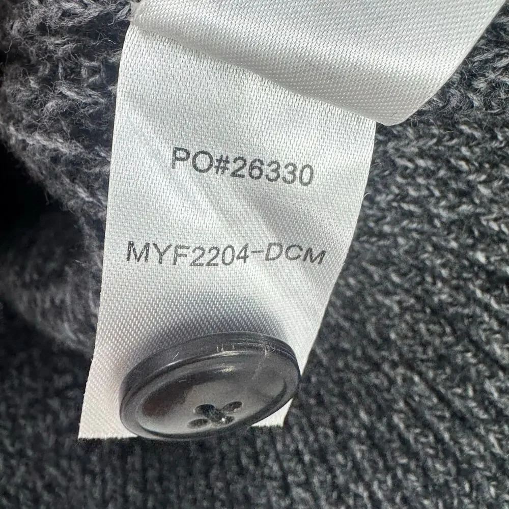 Faherty Men's Marled Cotton Cardigan Sweater Long Sleeve Black Size Large NWT
